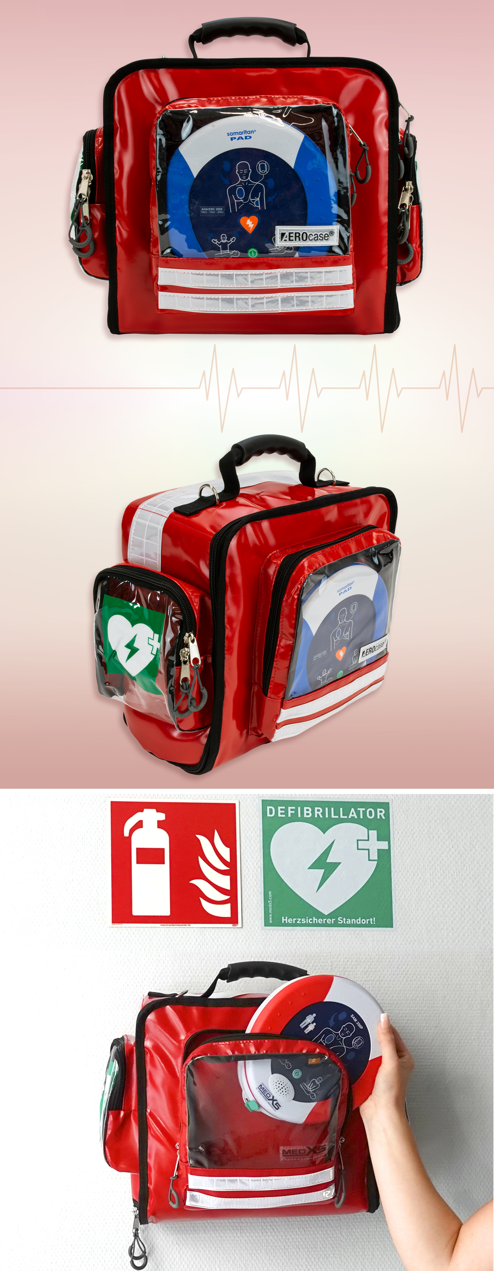 AEROcase® - FirstAid Bag für Laiendefis - Exklusive Kooperation mit der Firma MedX5 (DE / EU)