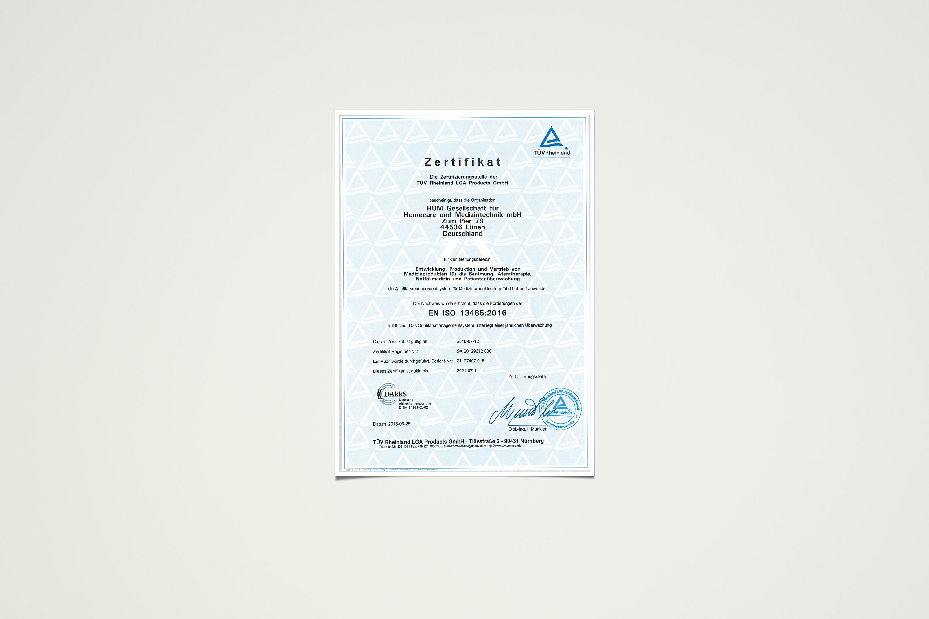 Zertifikate Hum Gmbh